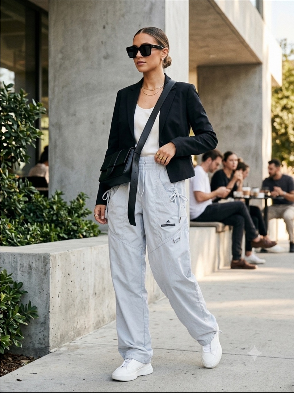 Rare! Adidas Stella McCartney Women’s Light Gray Casual Cargo Joggers